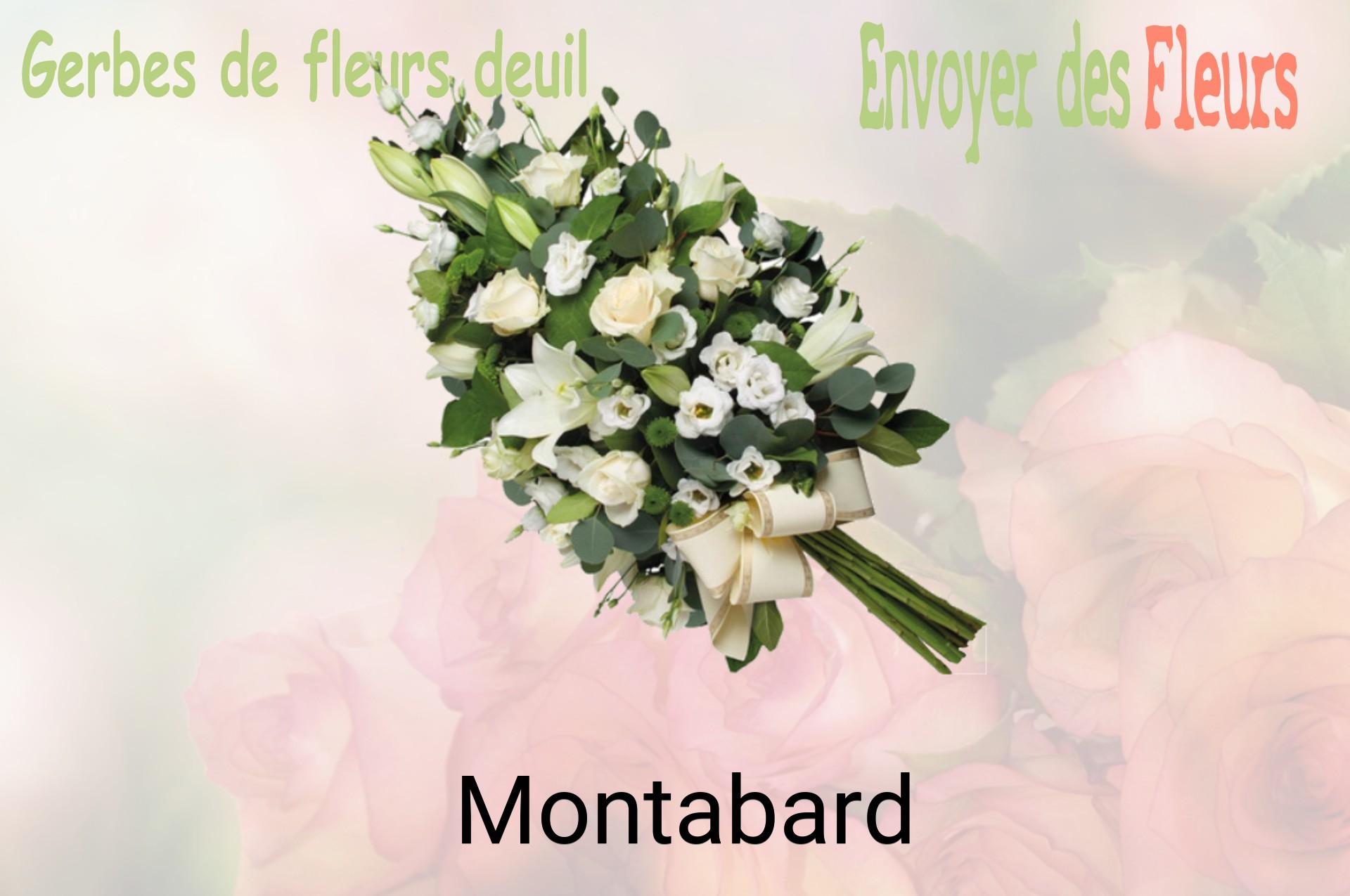 Gerbe de fleurs de deuil livrée à Montabard